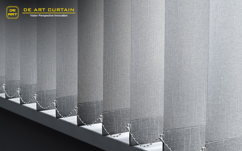 Grey blinds in an office